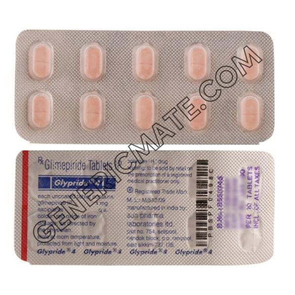 Glypride 4 mg (Glimepiride) Glypride 4mg
